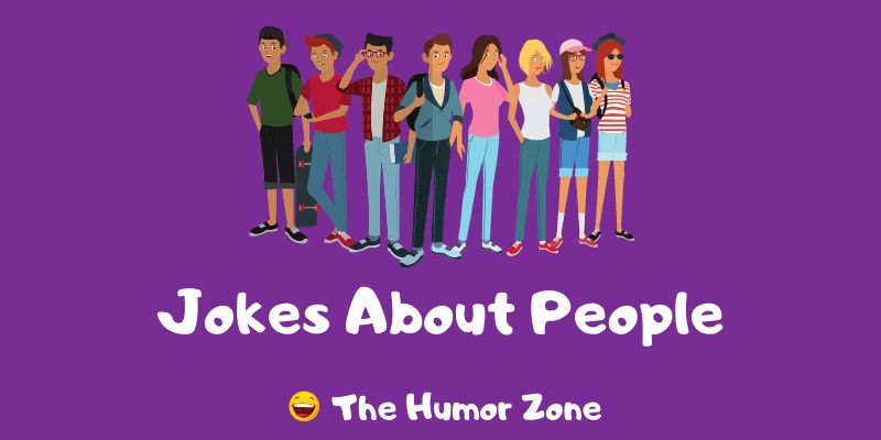 Featured image for a page of funny jokes about people.
