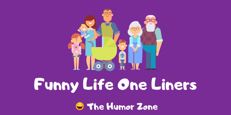 Featured image for a page of funny life one liners.