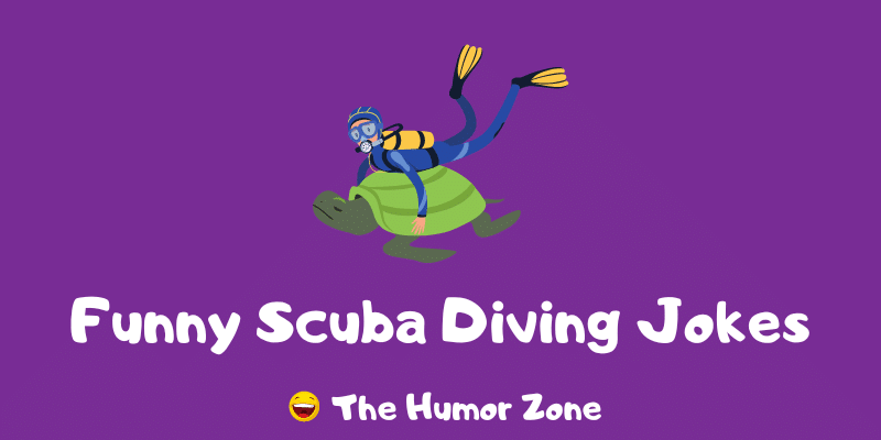 Featured image for a page of scuba diving jokes and puns.